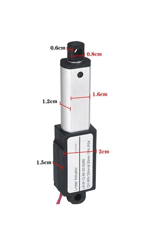 Alüminyum 40n 30mms 30mm Açılır Uzunluk 12v Dc Mini Lineer Motor