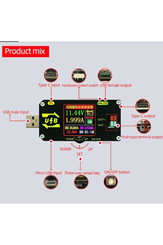 15w Dijital Usb Dc-dc Dönüştürücü Xy-udp 0.6-30v Voltaj Dönüştürücü