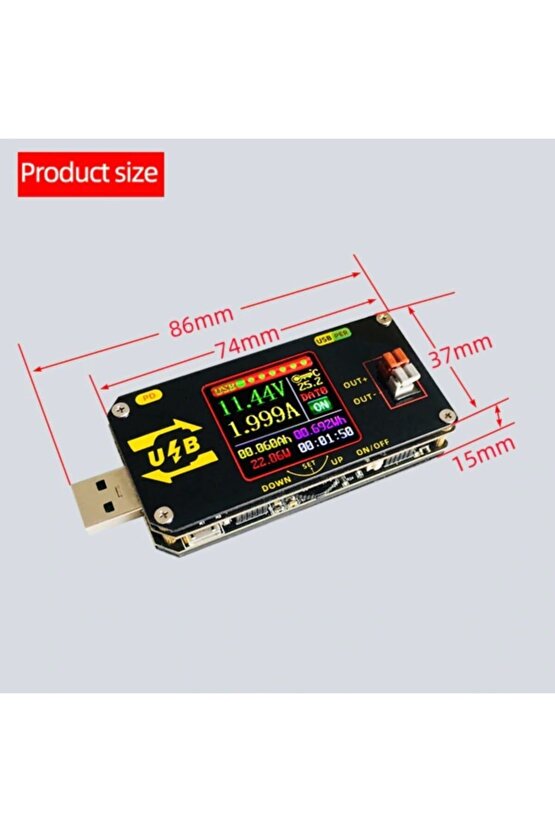 15w Dijital Usb Dc-dc Dönüştürücü Xy-udp 0.6-30v Voltaj Dönüştürücü