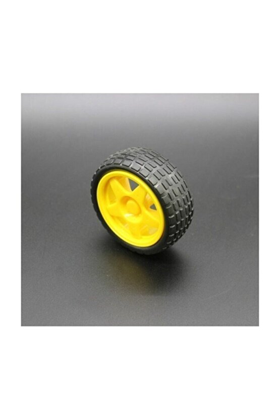 8 Adet - Arduino Robot Tekerlek Ve Dc Motor Seti 250Rpm Dc Motor