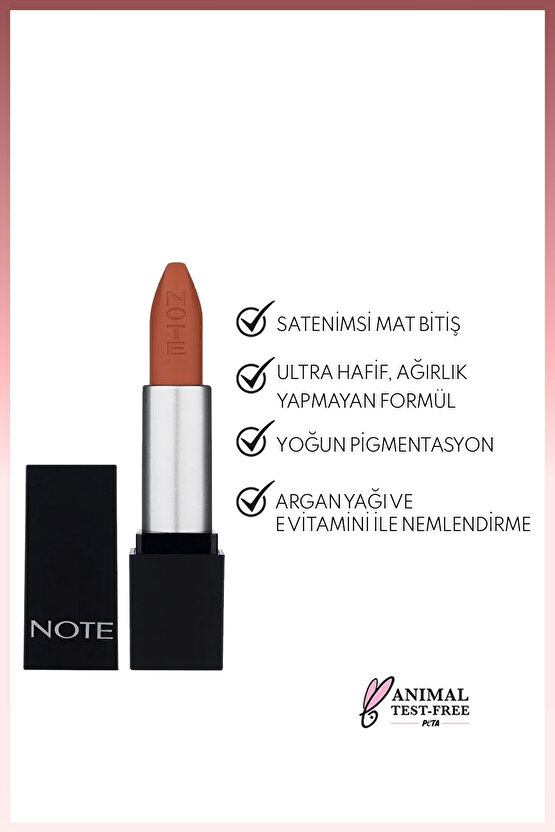Mattever Lipstick Yarı Mat Saten Bitişli Ruj 04 Indian Curry - Nude