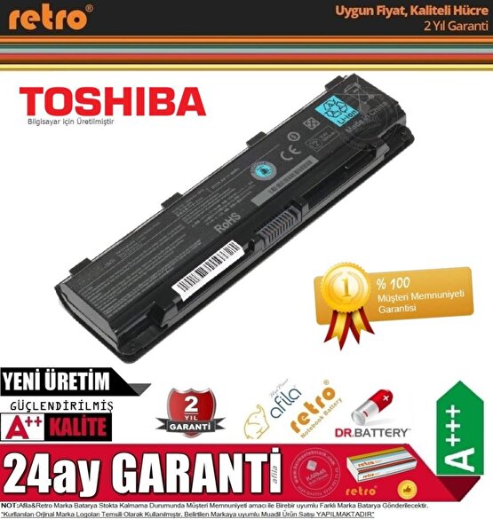 Toshiba C850, C855, PA5024U-1BRS Uyumlu  Notebook Batarya, Pil  RTL-100