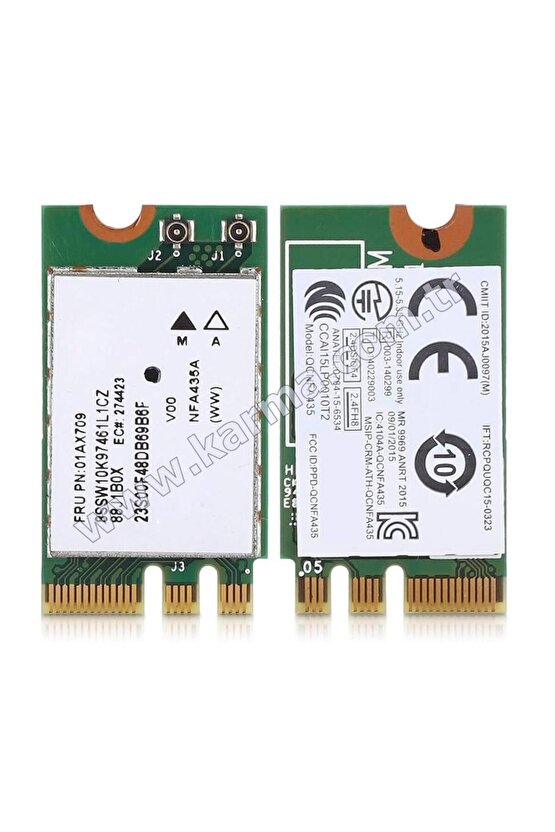 01AX709 2,4G + 5G Çift Bant-WLAN Kartı Orijinal Notebook Wifi Kart NGFFM.2 Adaptör QCNFA435