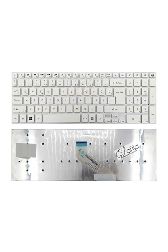 Packard Bell TS44SB TS44-SB-551TK Notebook Klavyesi (Beyaz TR)