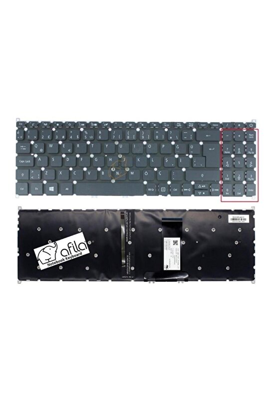 Acer Aspire 5 N20C5 Klavyesi Tuş Takımı (Siyah TR) ışıklı