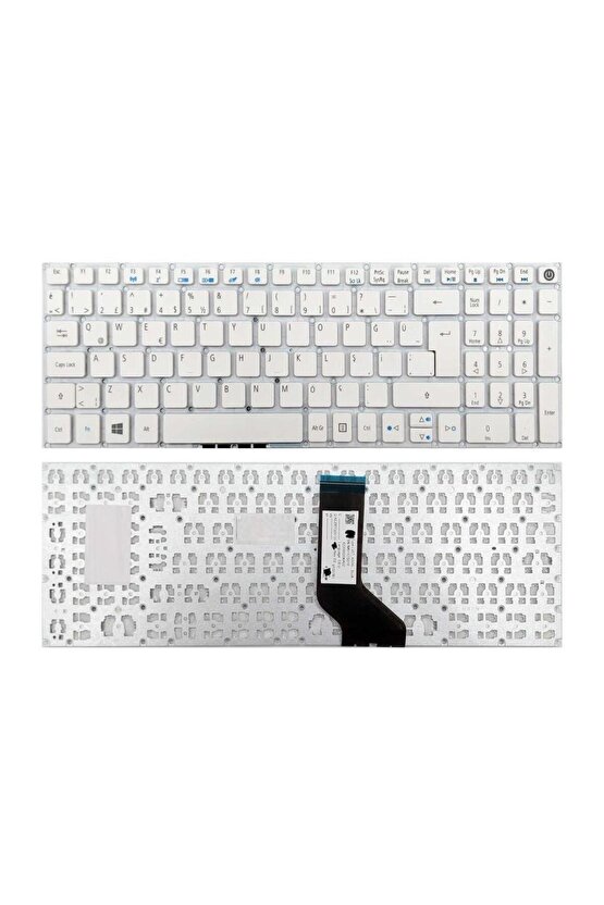 Acer Aspire ES1-523 ES1-532 ES1-532G ES1-533 ES1-572 N16C1 N16C2 Notebook Klavyesi - Beyaz - TR  KL