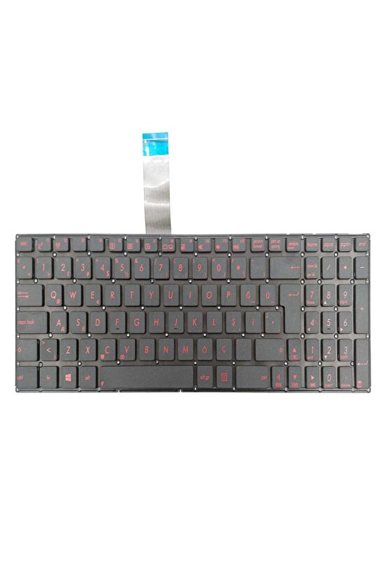 Asus X550 K550C X552 Notebook Klavye - Siyah - Kırmızı Harfli