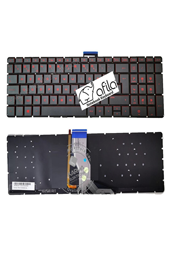Hp Pavilion 15-AB220NT 15-AK002NT Klavye Kırmızı Siyah TR IŞIKLI