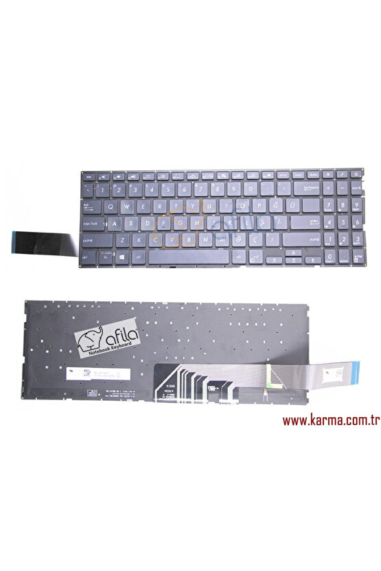 Asus Vivobook 15 X571GT-AL032T, X571GT-AL067T uyumlu Notebook Klavyesi (Siyah TR) ışıklı