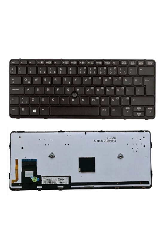HP EliteBook 720 G1720 G2725 G1725 G2 828 G1 G2 820 G1820 G2 Klavye Siyah TR - Işıklı (Çerçeveli