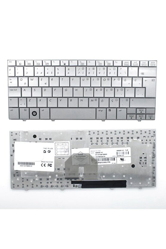 Hp Compaq Mini 2133 2140 Notebook Klavye - Tuş Takımı  Silver, Gri TR 468509-141, 482280-141