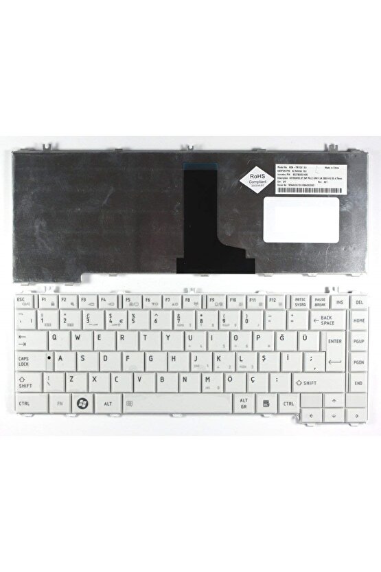 Toshiba C600 C640 C645 C645D L600 L630 L635 L640 Uyumlu Notebook Klavyesi - Beyaz TR 9Z.N4VGQ.10T