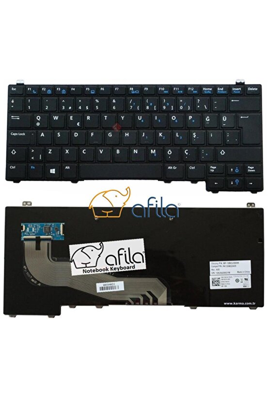 Dell Latitude E5440, E5450 PK130WQ4A28, SN7223 Notebook Klavyesi TR 0M7MRY, PK130WQ4A19 Uyumlu