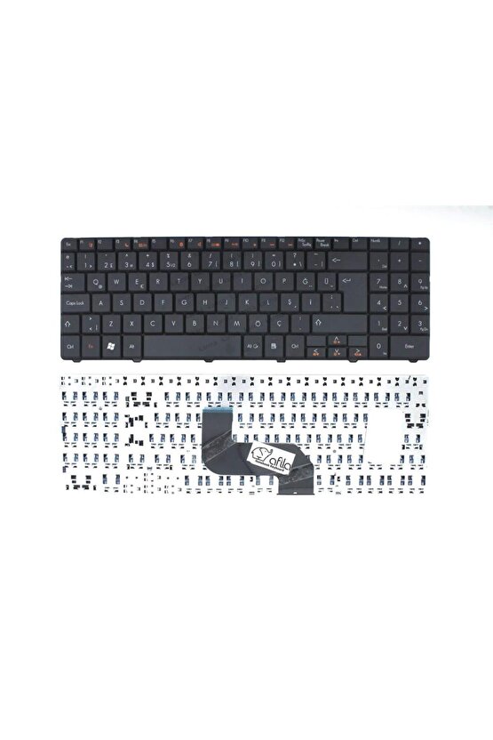 Packard Bell EasyNote TJ65, TJ75, TR85, TR86 Klavyesi (Siyah TR)