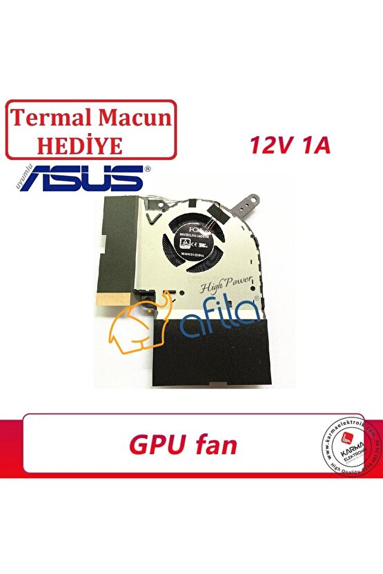 ASUS ROG G512LV, G512LW, G512LWS Notebook GPU Fanı  2.Versiyon (12Volt)