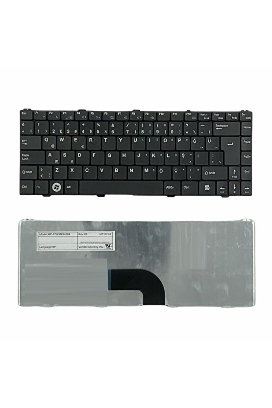 Arçelik Uyumlu GNB 1445 A4 P6 PK130CF3B07 Klavyesi - Siyah - TR