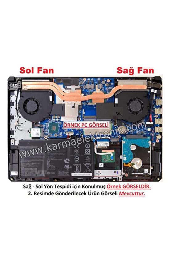 Hp Omen 15-dc, 15-dc0000 Uyumlu Notebook GPU Fanı - Ver.2 - Sol Fan