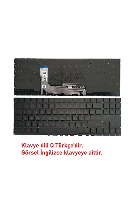 Omen 15-ek1013nt 4h0j1ea Notebook Klavye Siyah Tr Işıklı  Kırmızı