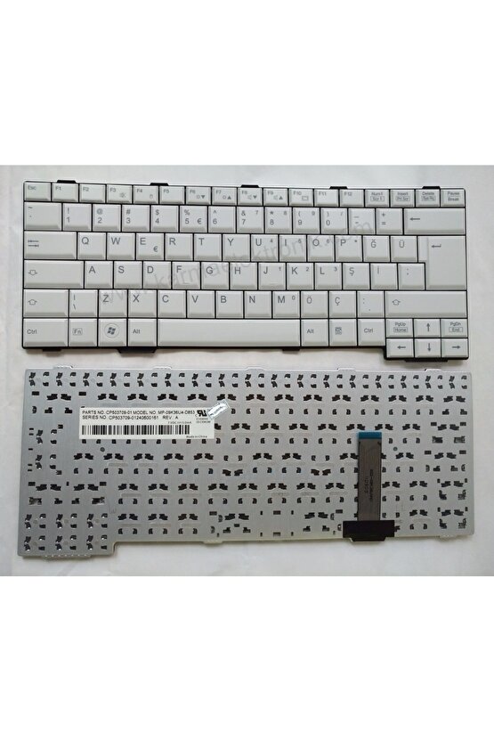 Fujitsu Lifebook E751 S751 S781 S761 T901 Klavye Beyaz Tr