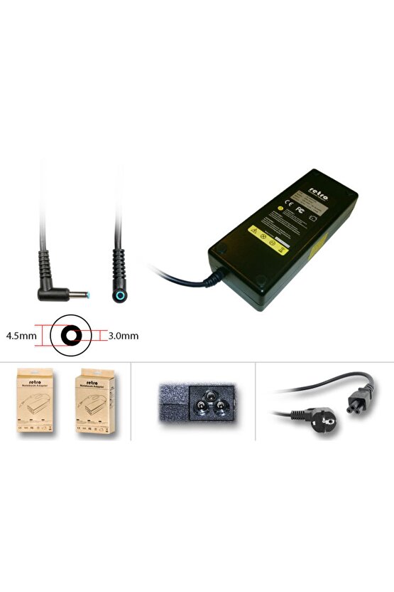 19.5v 7.7a Notebook Adaptör 150w (4.5*3.0mm) Mavi Uç (135w Uyumlu) **