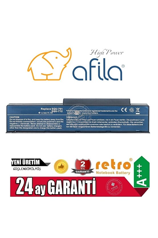 Joybook A52,r43,packard Bell Mh35,mh36,mh45 Squ-701 Bataryası, Pili **