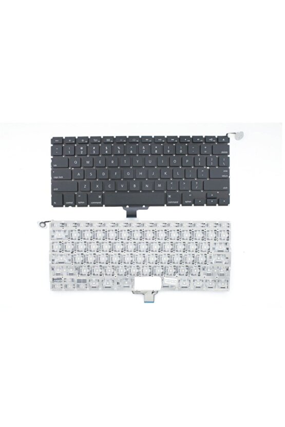 Apple A1278 Mb466, Mb467, Mb990 Klavyesi - Küçük Enter (siyah)