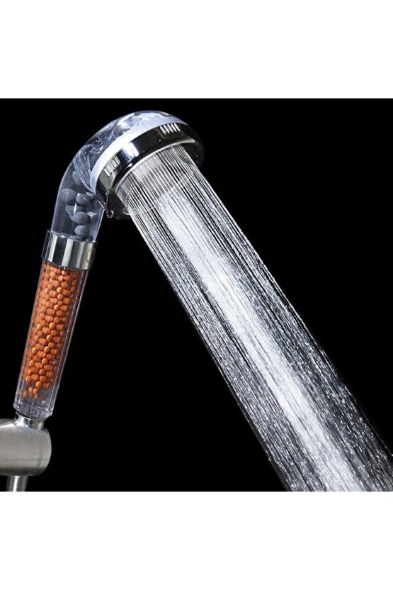 Boncuklu Duş Başlığı Mafsallı Örgülü Hortum Masajlı Çok Fonksiyonlu Banyo Seti