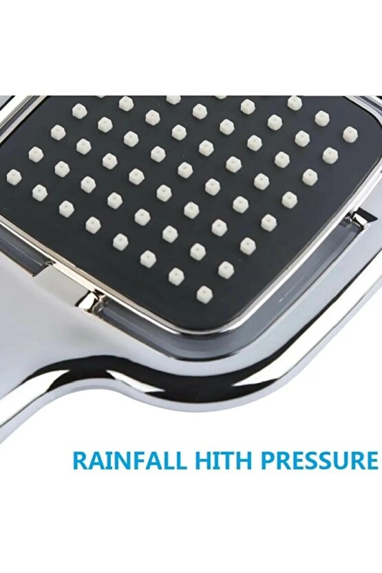 Kare Duş Seti 3’lü – Duş Başlığı, Hortum ve Montaj Aparatı | Kolay Kurulum & Paslanmaz