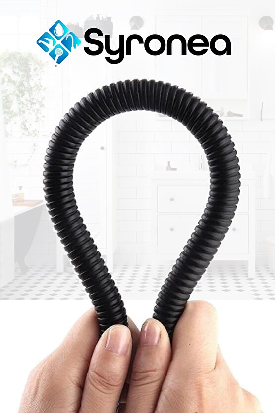 Siyah Banyo Duş Hortumu 1,5 Metre Kopmaz Patlamaz Hortum Duş Seti Plastik Uzun
