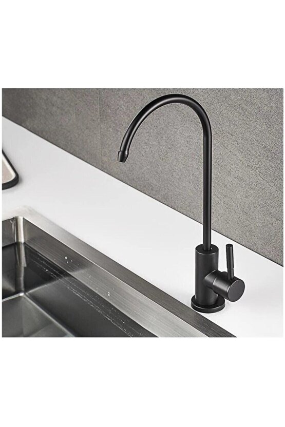 Siyah Çubuk Kol Arıtma Musluğu