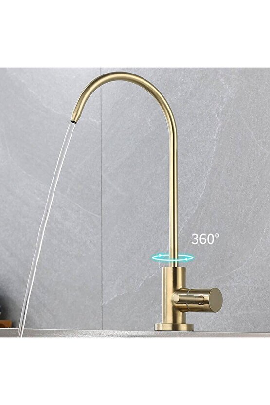 Gold Arıtma Musluğu Siyah Arıtma Musluğu Döner Başlık Rose Gold Bakır Arıtma Musluğu Altın Arıtma