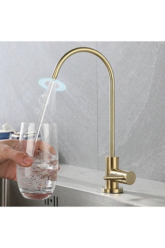 Gold Arıtma Musluğu Siyah Arıtma Musluğu Döner Başlık Rose Gold Bakır Arıtma Musluğu Altın Arıtma