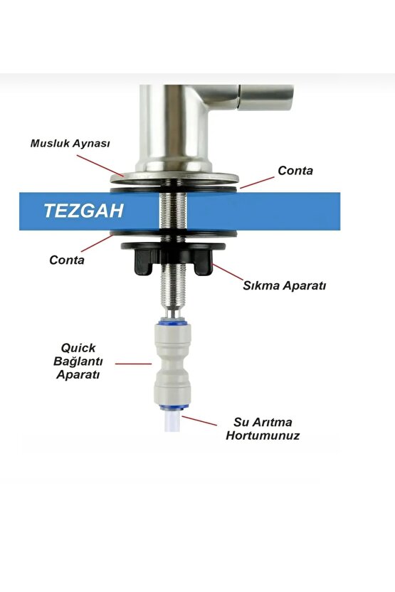 İnox paslanmaz çelik arıtma musluğu