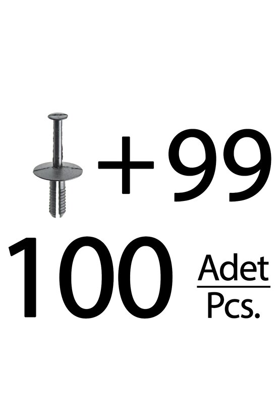 Opel ve BMW için Tampon Klipsi- 100 Adet