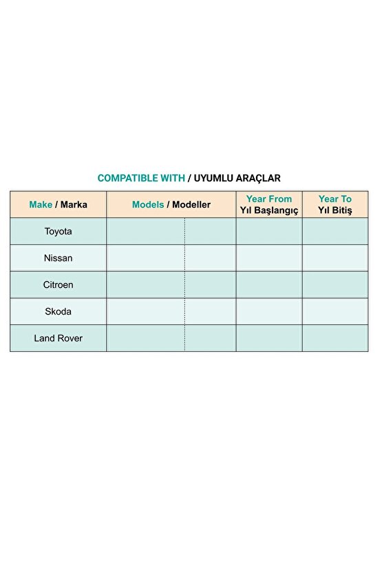 Toyota Nissan Citroen Skoda Land Rover için Kapı Döşeme Klips - 50 Adet