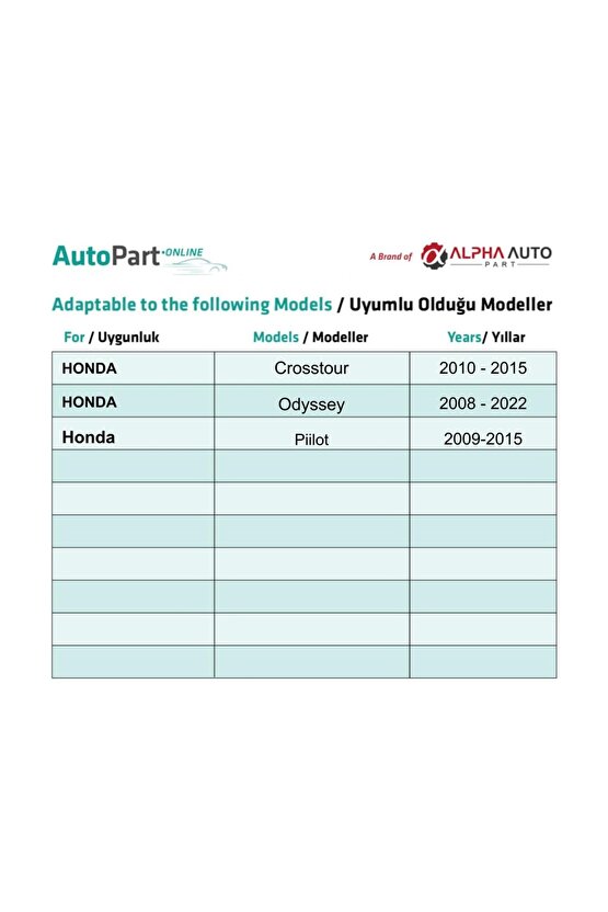 Honda Crosstour Odyssey Piilot için Tampon Klips - 50 Adet
