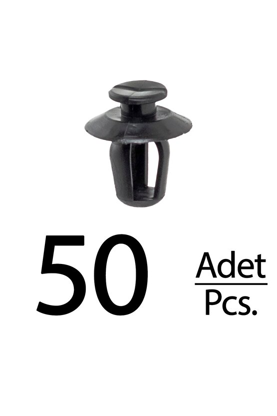 Citroen Berlingo Peugeot 206 Partner için Kapı Çıta Yan Pervaz Klips Siyah - 50 Adet