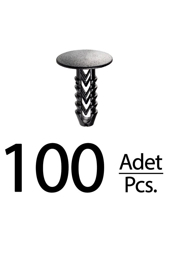 Alfa Romeo 147 ve Fiat Grande Punto için Döşeme İç Kaplama Klips - 100 Adet