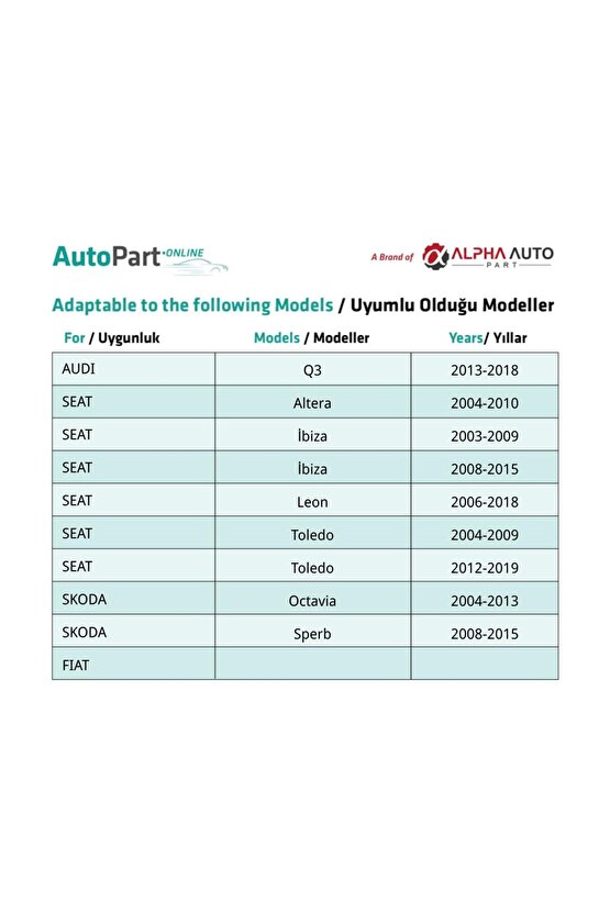 Audi, Volkswagen, Fiat, Seat, Skoda için Vites Halat Klips