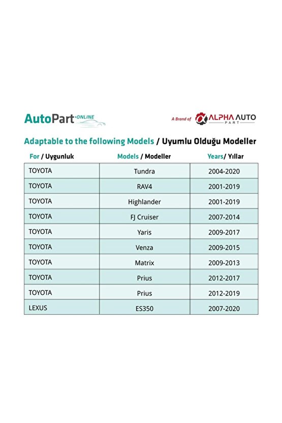 Toyota ve Lexus için Kapı Döşeme Klips-50 Adet