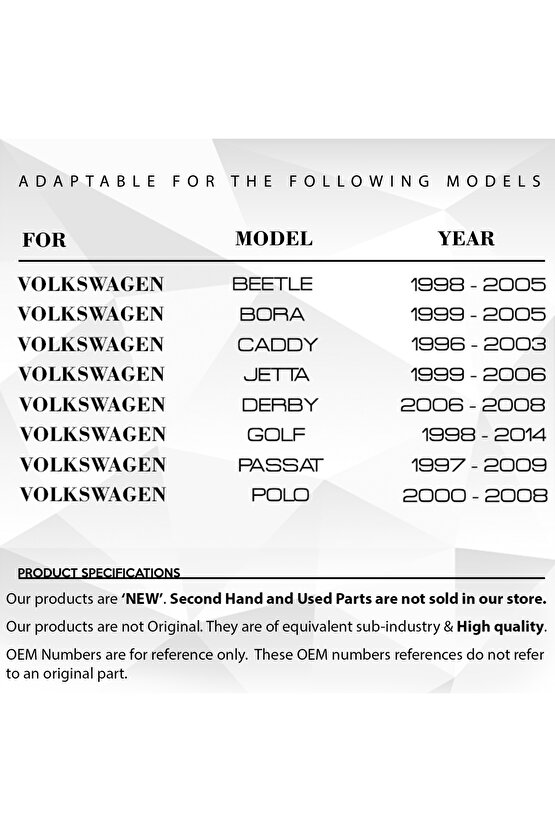 Seat Leon, Skoda Octavia için Uyumlu  Motor Muhafaza Tapası