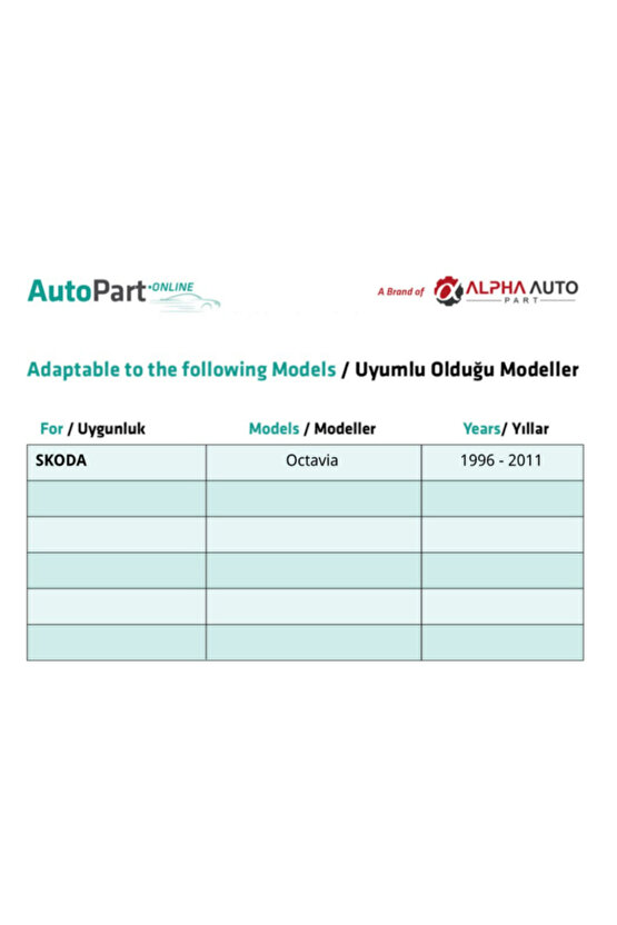 Skoda Octavia Için Kapı Içten Açma Teli-önarka