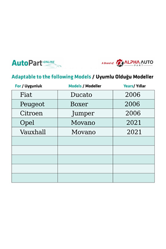 Fiat Ducato Citroen Jumper Peugeot Boxer Opel Movano için Güneşlik Ayağı- Gri