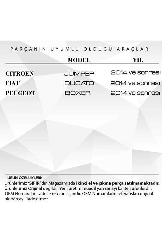 Fiat Ducato, Peugeot Boxer Için Sol Ayna Sinyali-sarı