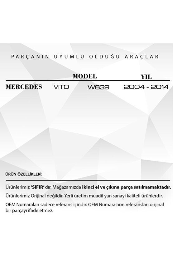 Mercedes Vıto W639 Uyumlu Vites Körüğü