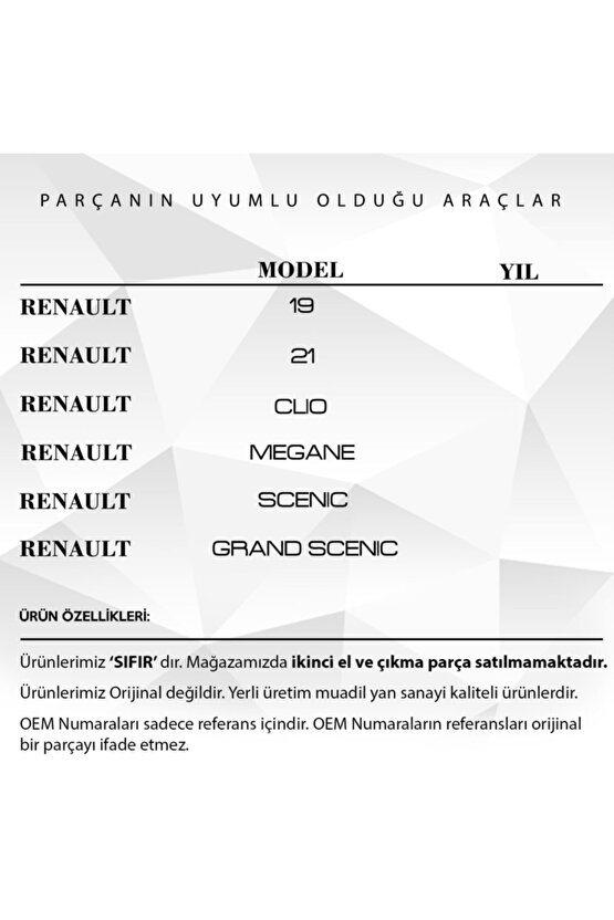 Renault Megane,clio, 19, Dacia Logan Için Tavan Anten Çubuğu - 60 Cm