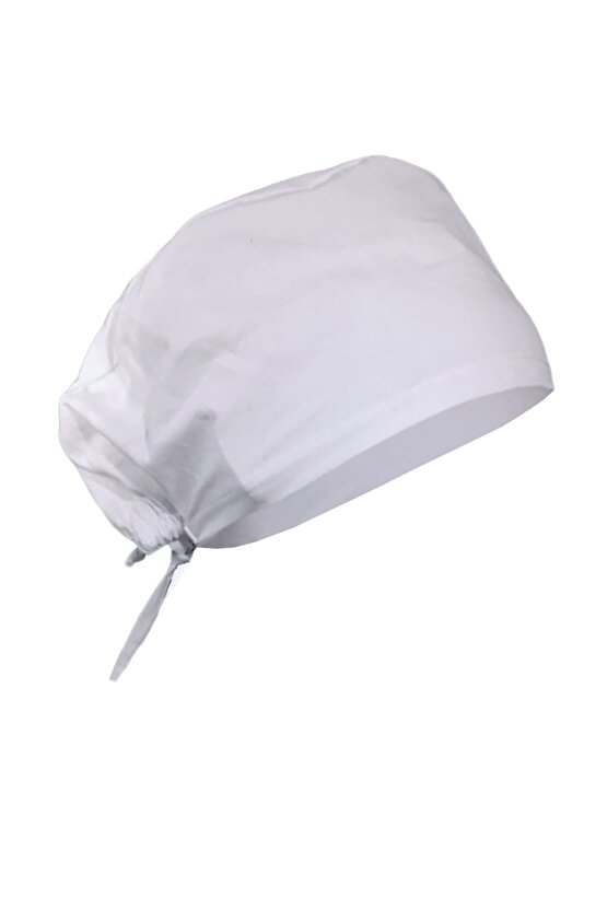 Beyaz Renk Unisex Doktor Hemşire Cerrahi Bone Hastane Aşçı Bonesi