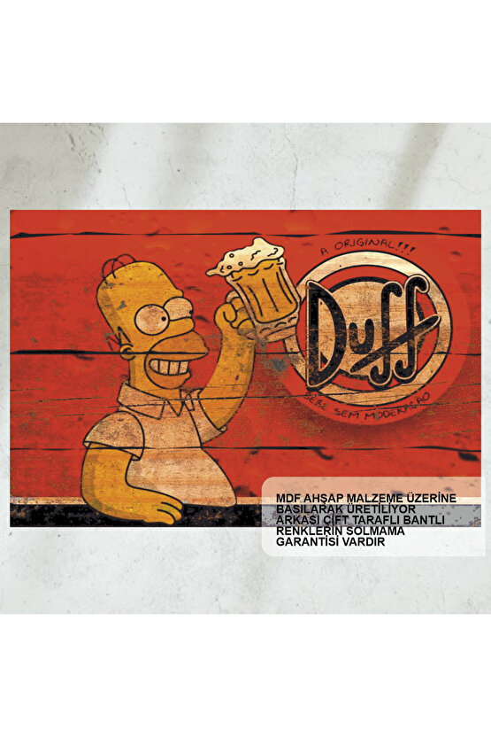 homer simpson eğlenceli komik dekorasyon tablo retro ahşap poster