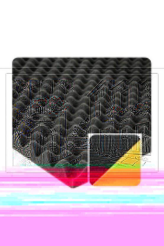 Ege Kasabası Sanatsal Çerçeve Görünümlü Ahşap Tablo
