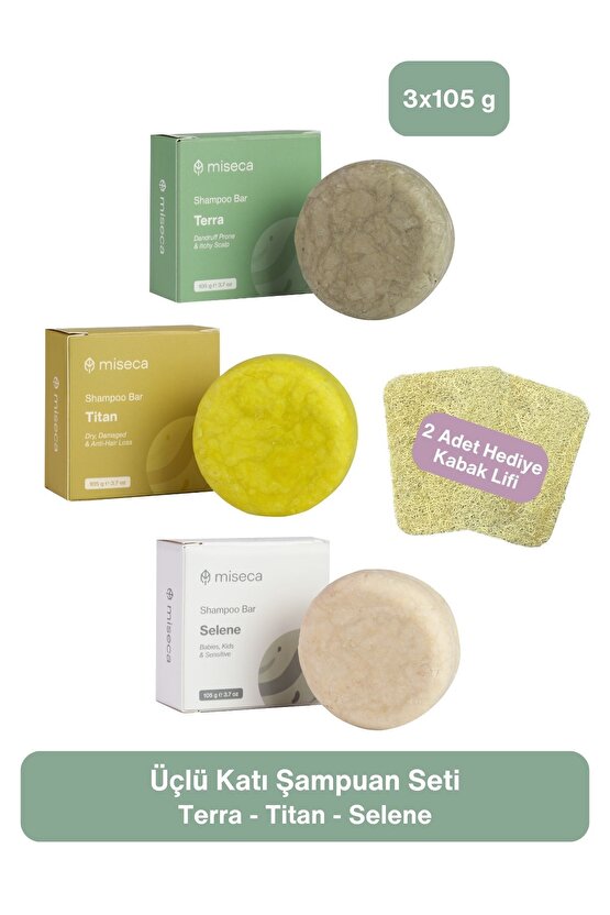 Üçlü Katı Şampuan Seti | Terra - Titan - Selene